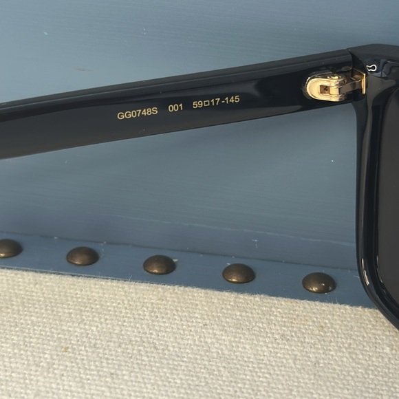 New Authentic Gucci Grey Browline Men's Sunglasses GG0748S 001 59. - Picture 12 of 14